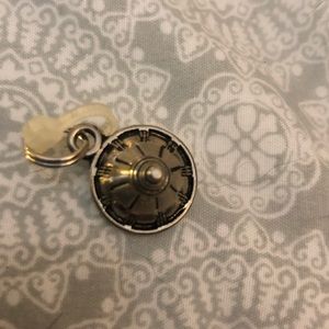 COPY - GANZ silver toned charm- roulette wheel